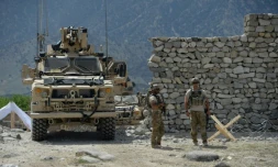 Des soldats américains en patrouille dans la province orientale de Nangarhar, bastion des combattants jihadistes du groupe de l'Etat islamique, le 15 avril 2017