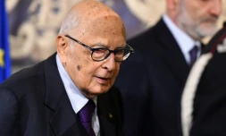 Le président italien Sergio Mattarella le 8 décembre 2016 au palais du Quirinale, le siège de la présidence italienne.