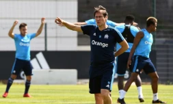 L'entraßneur français de Marseille, Rudi Garcia, entraßne son équipe au stade Robert-Louis Dreyfus, le 8 mai 2018
