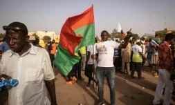 Manifestation de soutien à la junte burkinabÚ, à Ouagadougou le 19 février 2022