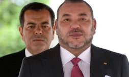 Le roi du Maroc Mohamed VI et le prince Moulay Rachid, le 17 mars 2015 à Casablanca
