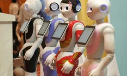 Le robot humanoïde "Pepper" développé par le japonais Softbank