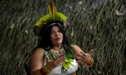 La ministre des Peuples indigÚnes du Brésil, Sonia Guajajara, à la COP30 à Belém, le 7 novembre 2025