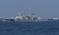 Un bateau des garde-cÎtes chinois en mer de Chine méridionale, le 16 mai 2024