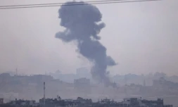 Photo de Gaza prise depuis Israël le 11 novembre 2023