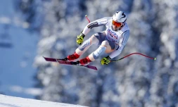 Aleksander Aamodt Kilde s'envole vers la 2e place de la descente de Kvitfjell, en Norvège, le 7 mars 2020