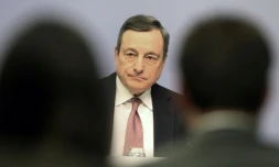 Mario Draghi, président de la BCE lors d'une conférence de presse à Francfort, le 24 janvier 2019