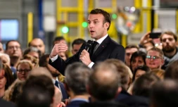 Emmanuel Macron en visite à Dunkerque le 20 janvier 2020 