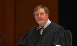 Image du juge fédéral James Robart extraite d'une vidéo de la justice fédérale américaine, le 3 février 2017 à Seattle