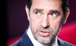 Christophe Castaner lors de l'émission "Vous avez la parole", sur France 2, à Saint-Cloud (Hauts-de-Seine) le 17 octobre 2019