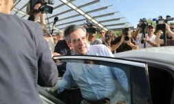 François Fillon à l'Etang Sale le 11 février 2017 lors de son voyage à La Réunion