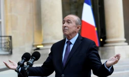 Le ministre de l'Intérieur Gérard Collomb lors d'une allocution à l'Elysée, le 10 septembre 2017 à Paris.
