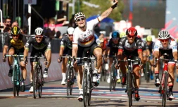 L'Allemand Andre Greipel, vainqueur au sprint de la 2e étape du Giro, le 6 mai à Tortoli en Sardaigne