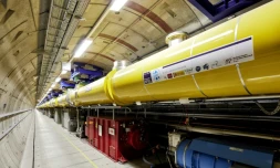 L'un des tunnels du Laser Européen à Electrons Libres et à rayons X, le 30 août 2017 dans les environs de Hambourg, en Allemagne