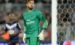 Le gardien allemand du Paris SG Kevin Trapp, le 11 mai 2016 lors du match de L1 face Ă  Bordeaux, au stade Matmut Atlantique