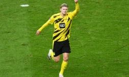 L'attaquant norvégien Erling Haaland, auteur d'une quadruplé sur le terrain du Hertha Berlin, le 21 novembre 2020