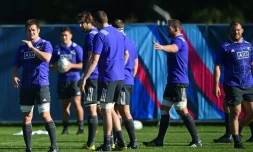 Les Néo-Zélandais à l'entrainement, le 23 septembre 2015 à Teddington