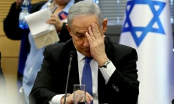 Le Premier ministre israélien Benjamin Netanyahu lors d'une séance à la Knesset, le 20 novembre 2019 à Jérusalem