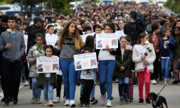 Marche blanche à Lorient le 13 juin 2019 en hommage aux deux enfants fauchés par une voiture, dont l'un est décédé 