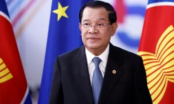Le Premier ministre cambodgien Hun Sen, à Bruxelles le 14 décembre 2022