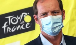Le directeur du Tour de France Christian Prudhomme lors d'une conférence de presse, le 19 août 2020 à Nice
