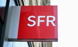 Le logo de SFR, le 16 juin 2025 à Paris