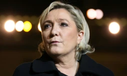 La présidente du FN Marine Le Pen à l'Elysée le 21 novembre 2017