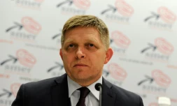 Le Premier ministre slovaque sortant Robert Fico Ă Bratislava, le 6 mars 2016