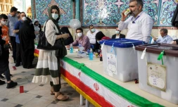 Un bureau de vote de Téhéran, le 18 juin 2021