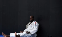 Le judoka français Teddy Riner lors d'un entraînement le 30 janvier 2020 à l'INSEP, à Paris