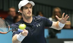 Andy Murray lors de sa finale face à Jo-Wilfried Tsonga, le 30 octobre 2016 à Vienne