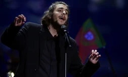 Salvador Sobral, représentant du Portugal, le 13 mai 2017 à Kiev pour la finale de l'Eurovision