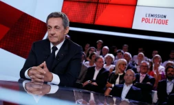 Nicolas Sarkozy pendant "L'Emission politique" le 15 septembre 2016 Ă Saint-Cloud