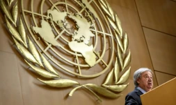 Le secrétaire général de l'ONU Antonio Guterres à GenÚve le 23 février 2026