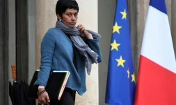 La ministre des Outre-mer, Ericka Bareigts, à l'issue du conseil des ministres le 11 janvier 2017 à l'Elysée à Paris