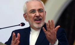 Le chef de la diplomatie iranienne, Mohammad Javad Zarif, le 13 mars 2018 Ă Karachi, au Pakistan