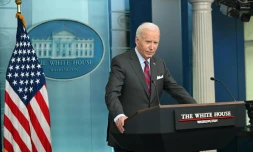 Le président américain Joe Biden lors d'un point presse à la Maison Blanche, à Washington, le 4 octobre 2024