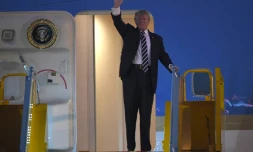 Le président américain Donald Trump, arrivant à Hanoï, au Vietnam, le 11 novembre 2017