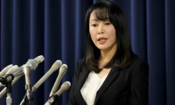 La ministre japonaise de la Justice, Masako Mori, lors d'une conférence de presse à Tokyo le 26 décembre 2019