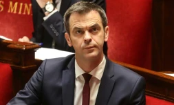 Le ministre de la Santé, Olivier Véran, à l'Assemblée nationale, le 21 mars 2020 à Paris