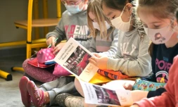 Dans une école élémentaire à Vierzon, dans le Cher, le 16 mars 2021