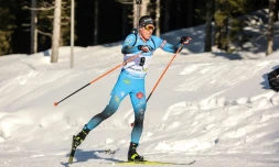 Le Français Quentin Fillon-Maillet, médaillé de bronze lors de la mass start des Mondiaux de biathlon, le 21 février 2021 à Pokljuka