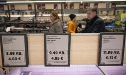 Des prix affichés en lev bulgares et en euros à Sofia, en Bulgarie