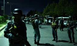 Des membres des forces de sécurité afghanes à Kaboul, le 24 août 2016