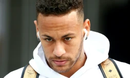 Neymar leaves the Brazil team hotel in Kazan on Saturday in the wake of their World Cup exit at the hands of Belgium