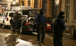 Opération de police le 24 mars 2016 dans le quartier de Schaarbeek à Bruxelles