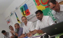 Mardi 13 septembre 2011 
Conférence de presse du SDUCLIAS-FSU
Photo Michel Désiré