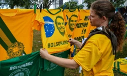 Préparation pour la cérémonie d'investiture du nouveau président Jair Bolsonaro dans les rues de Brasilia, le 31 décembre 2018
