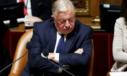 Le président du Sénat Gérard Larcher lors d'un débat au Sénat le 28 février 2024
