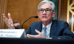 Jerome Powell lors d'une audition au CongrĂšs le 3 mars 2022